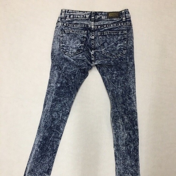 B&G Jeans Size 1 Skinny Destroyed Indigo Stretch - Picture 2 of 5